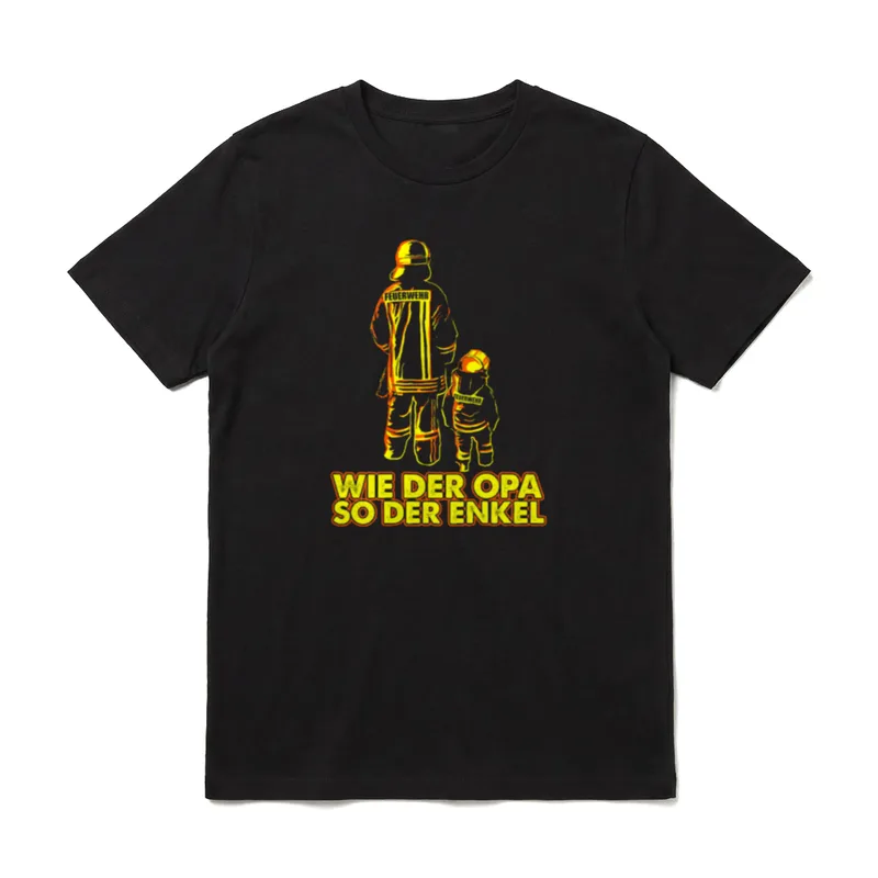 Feuerwehrmann Opa und Enkel T-Shirt – Klassisches T-Shirt in Schwarz