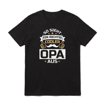 So sieht ein richtig Opa & Enkel T-Shirt – Klassisches T-Shirt in Schwarz