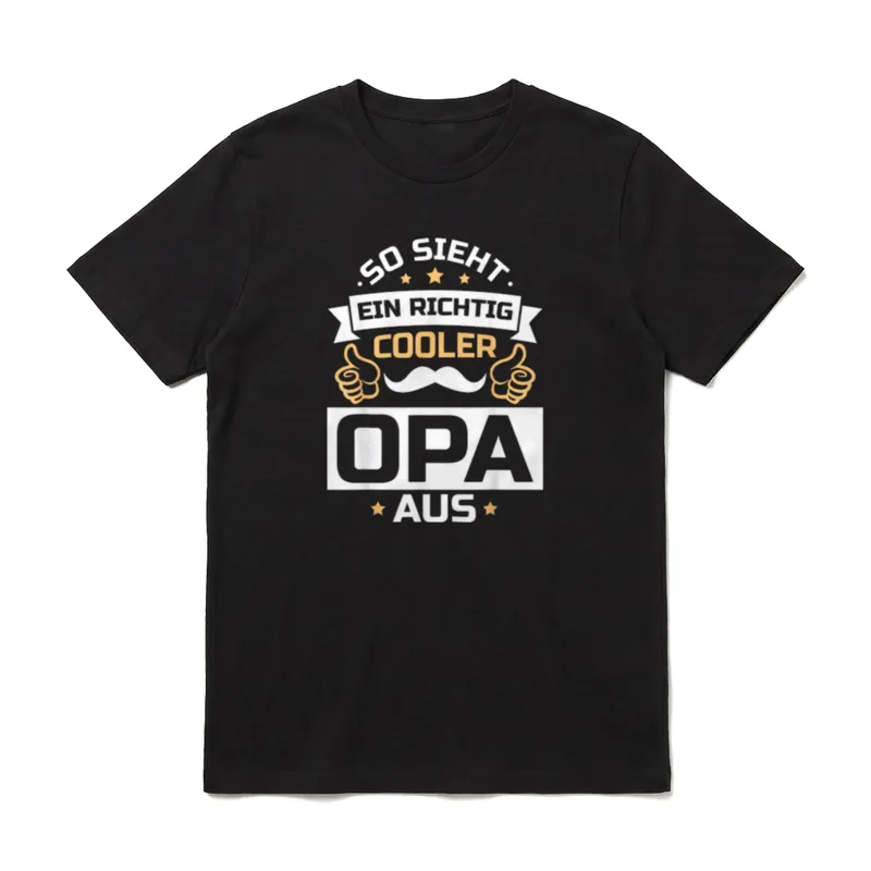 So sieht ein richtig Opa & Enkel T-Shirt – Klassisches T-Shirt in Schwarz