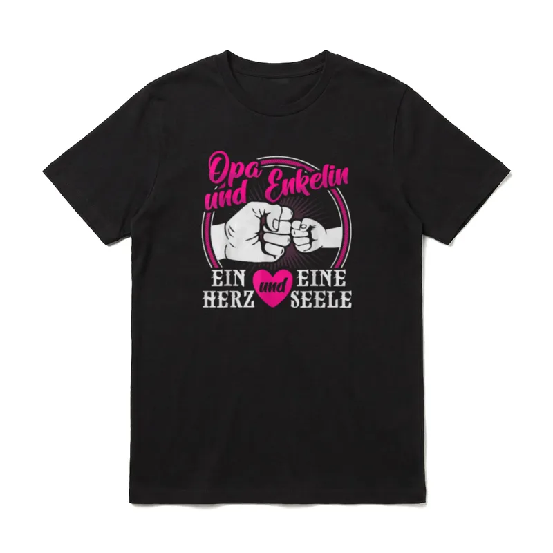 Opa und Enkelin T-Shirt – Klassisches T-Shirt in Schwarz