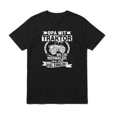 Opa mit Traktor Werde T-Shirt – Klassisches T-Shirt in Schwarz