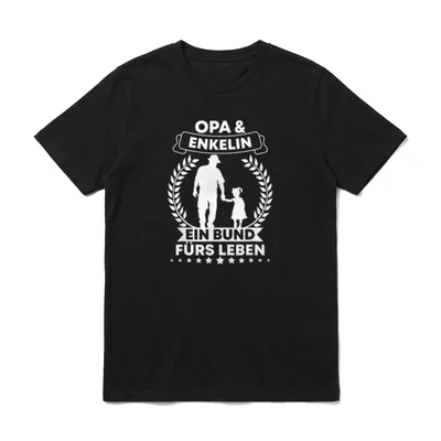 Großvater und Enkelin Partnerlook T-Shirt – Klassisches T-Shirt in Schwarz