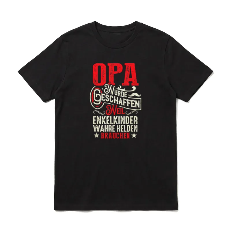 Opa Wurde Geschaffen Weil T-Shirt – Klassisches T-Shirt in Schwarz