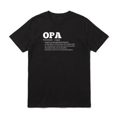 Opa Großvater Grossvater Vatertag T-Shirt – Klassisches T-Shirt in Schwarz