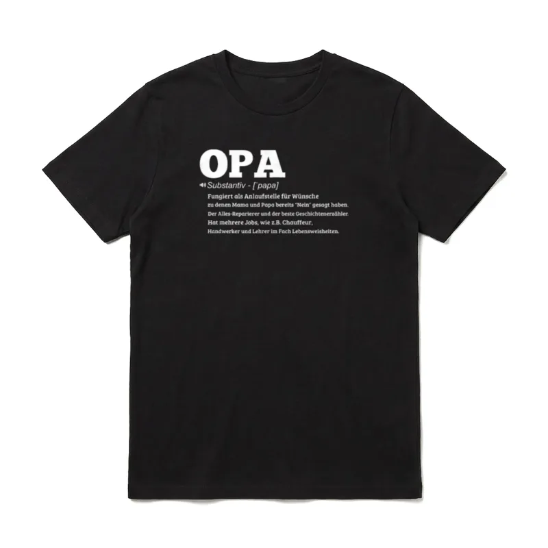 Opa Großvater Grossvater Vatertag T-Shirt – Klassisches T-Shirt in Schwarz