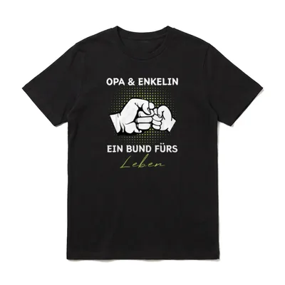 Opa und Enkelin Partnerlook Opa & Enkel T-Shirt – Klassisches T-Shirt in Schwarz