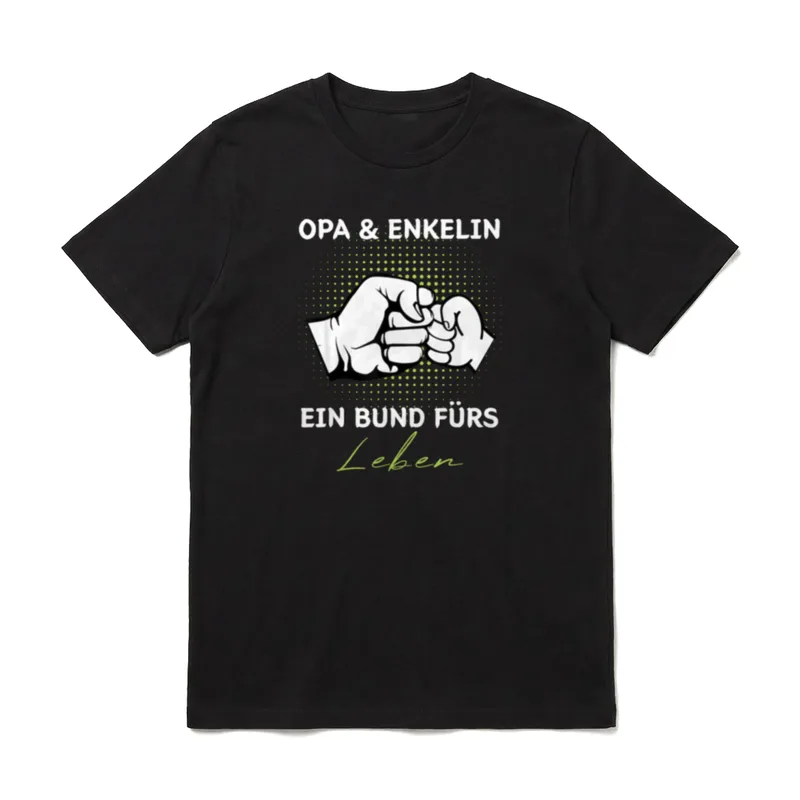 Opa und Enkelin Partnerlook Opa & Enkel T-Shirt – Klassisches T-Shirt in Schwarz
