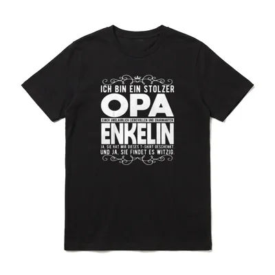 Geschenkideen für den Opa T-Shirt – Klassisches T-Shirt in Schwarz
