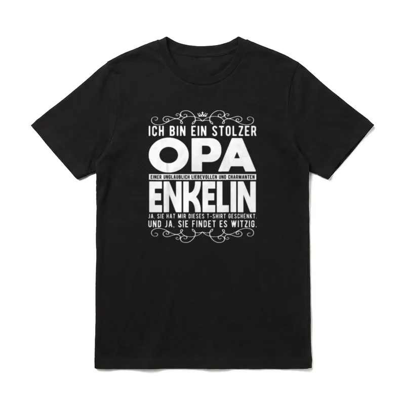 Geschenkideen für den Opa T-Shirt – Klassisches T-Shirt in Schwarz