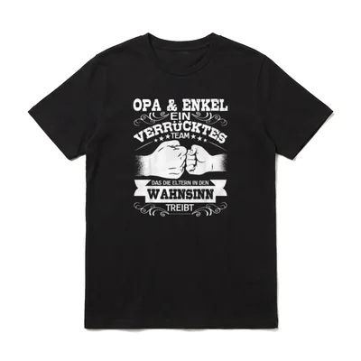 Stolzer Opa und Enkel Partnerlook T-Shirt – Klassisches T-Shirt in Schwarz