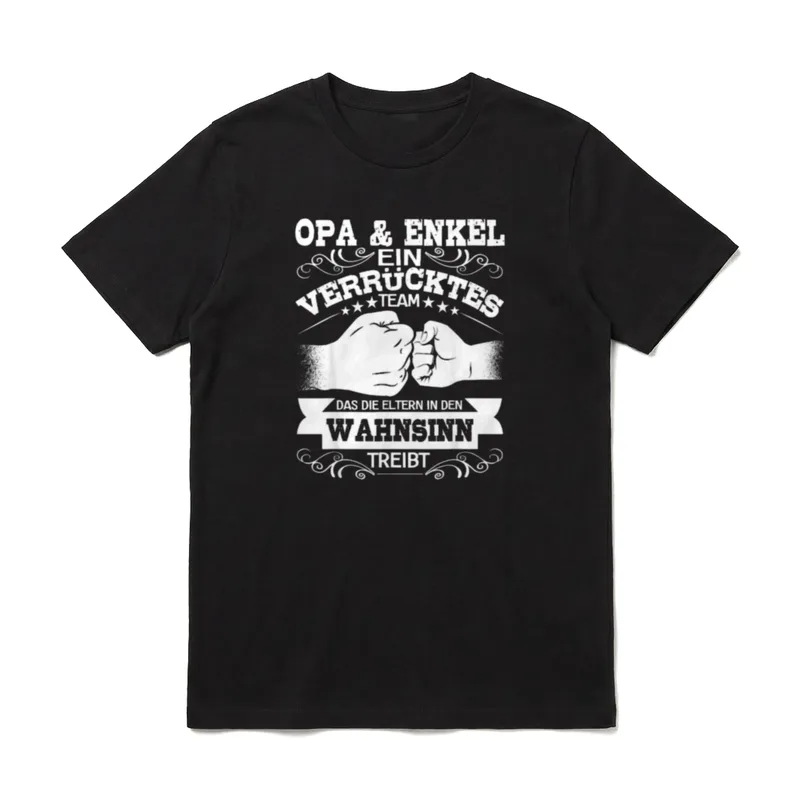 Stolzer Opa und Enkel Partnerlook T-Shirt – Klassisches T-Shirt in Schwarz