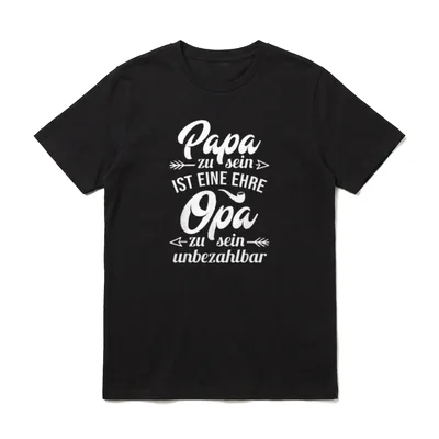 Papa zu sein ist Opa & Enkel T-Shirt – Klassisches T-Shirt in Schwarz