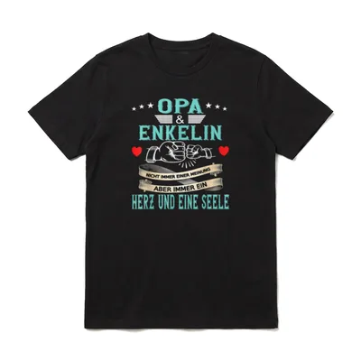 Opa und Enkelin Vatertag T-Shirt – Klassisches T-Shirt in Schwarz