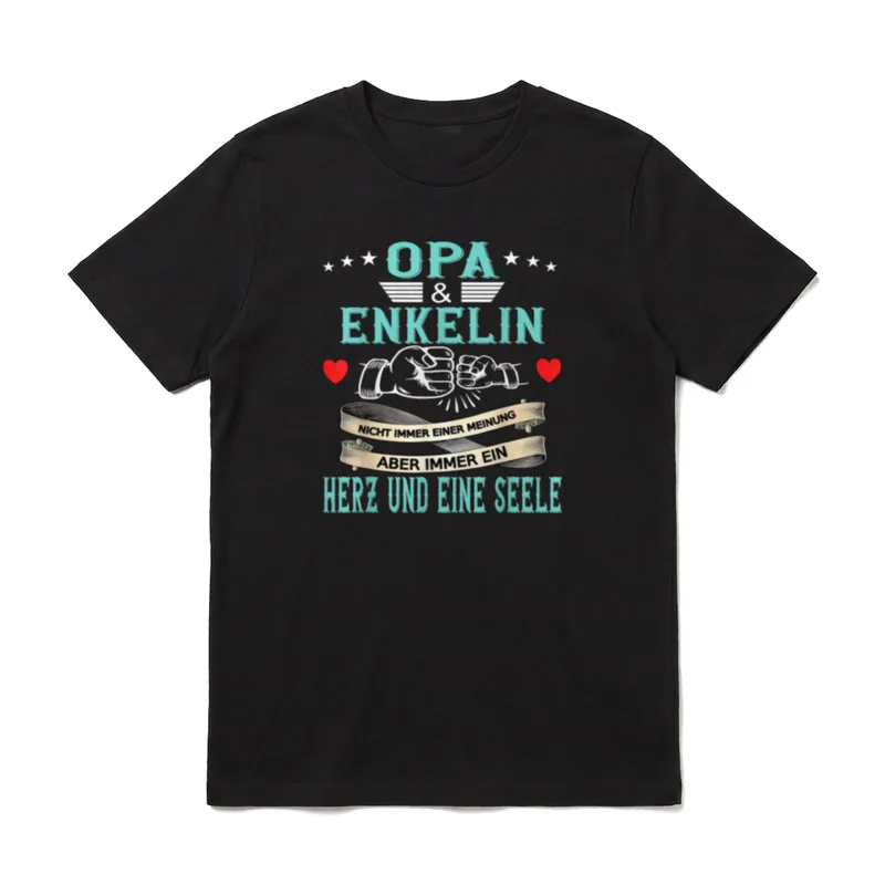 Opa und Enkelin Vatertag T-Shirt – Klassisches T-Shirt in Schwarz
