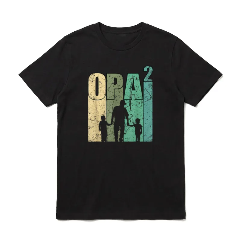 Opa von zwei Enkeln T-Shirt – Klassisches T-Shirt in Schwarz