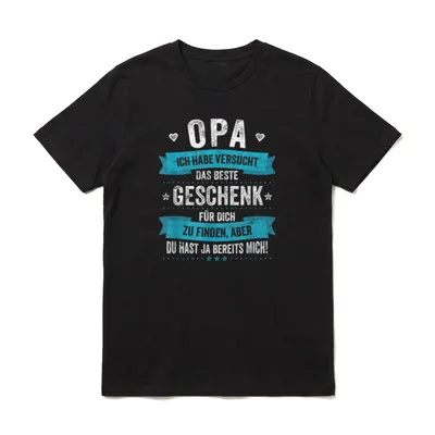 Opa Geburtstag Vatertag Enkelkinder Enkel T-Shirt – Klassisches T-Shirt in Schwarz