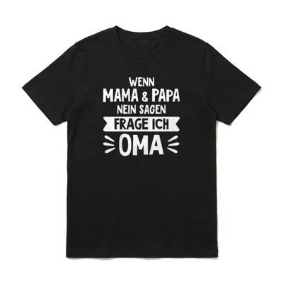 Wenn Mama und Papa Opa & Enkel T-Shirt – Klassisches T-Shirt in Schwarz