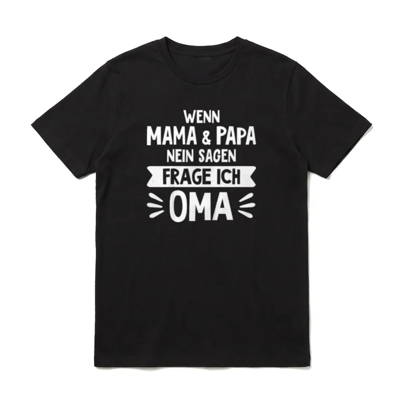 Wenn Mama und Papa Opa & Enkel T-Shirt – Klassisches T-Shirt in Schwarz