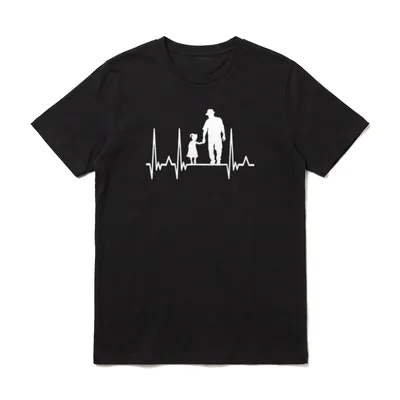 Opa Enkelin Herzschlag Großvater T-Shirt – Klassisches T-Shirt in Schwarz