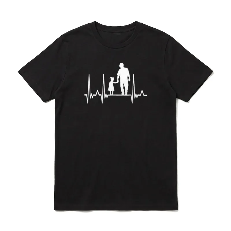 Opa Enkelin Herzschlag Großvater T-Shirt – Klassisches T-Shirt in Schwarz