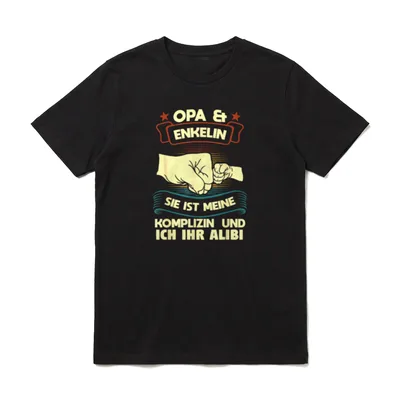 Opa & Enkelin Komplizin T-Shirt – Klassisches T-Shirt in Schwarz