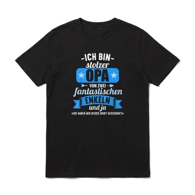 Ich bin stolzer Opa T-Shirt – Klassisches T-Shirt in Schwarz