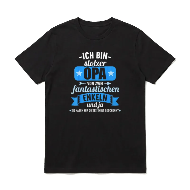 Ich bin stolzer Opa T-Shirt – Klassisches T-Shirt in Schwarz