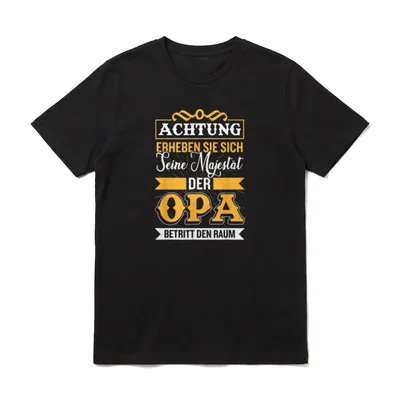 Opa Seine Majestät der Großvater Senioren T-Shirt – Klassisches T-Shirt in Schwarz