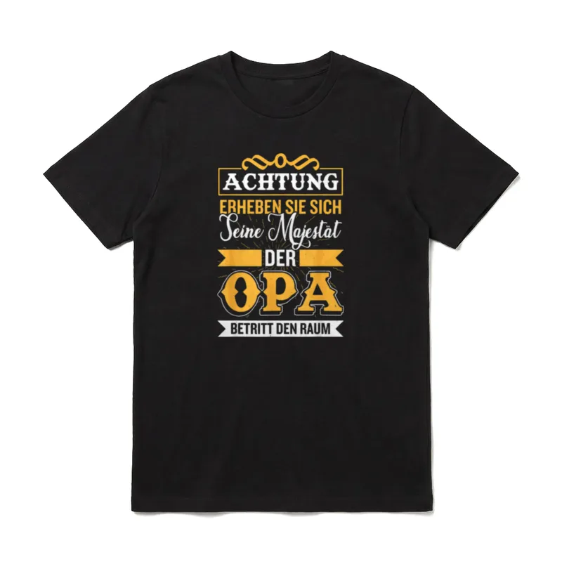 Opa Seine Majestät der Großvater Senioren T-Shirt – Klassisches T-Shirt in Schwarz