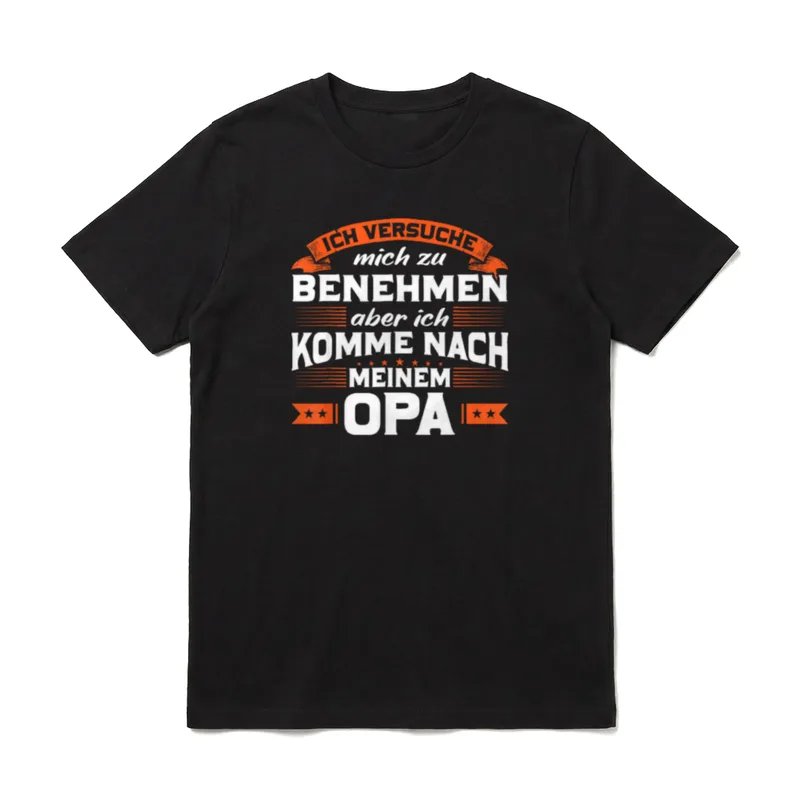 Ich Komme Nach meinem Opa T-Shirt – Klassisches T-Shirt in Schwarz