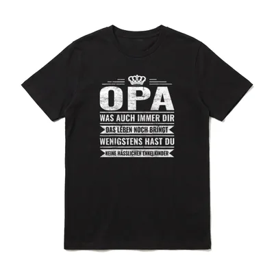 Großvater Enkeltochter Enkelkinder Familie T-Shirt – Klassisches T-Shirt in Schwarz