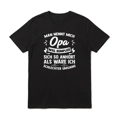 Opa Komplize Großvater Familie T-Shirt – Klassisches T-Shirt in Schwarz