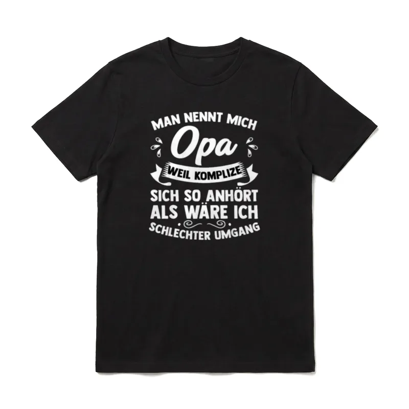Opa Komplize Großvater Familie T-Shirt – Klassisches T-Shirt in Schwarz