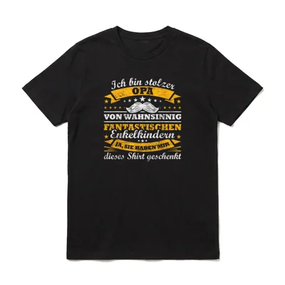 Großvater Enkeltochter Enkelsohn Ruhestand T-Shirt – Klassisches T-Shirt in Schwarz