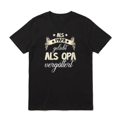 Als Papa geliebt Opa & Enkel T-Shirt – Klassisches T-Shirt in Schwarz