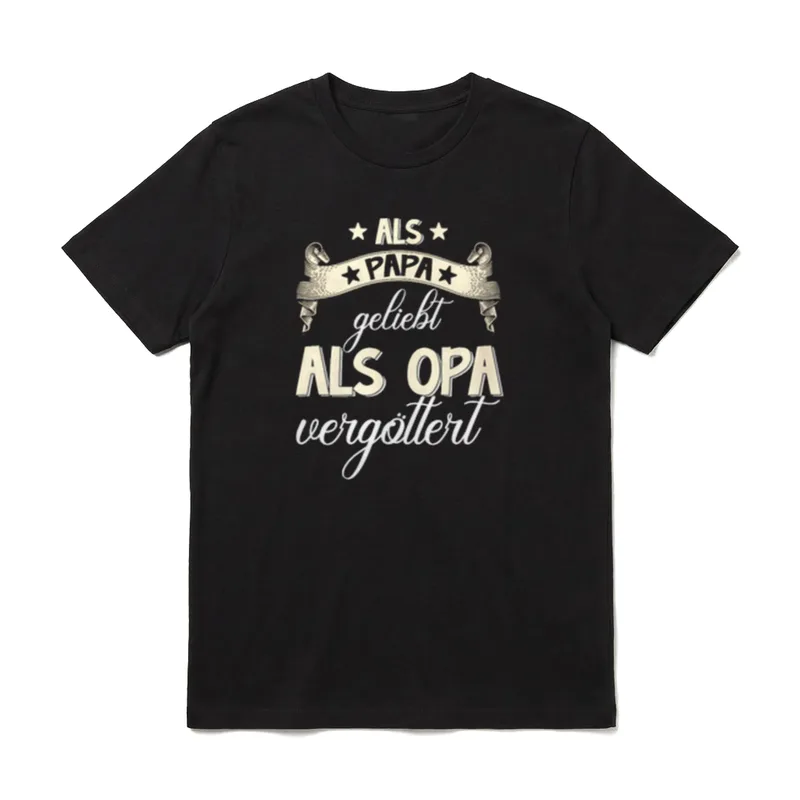 Als Papa geliebt Opa & Enkel T-Shirt – Klassisches T-Shirt in Schwarz