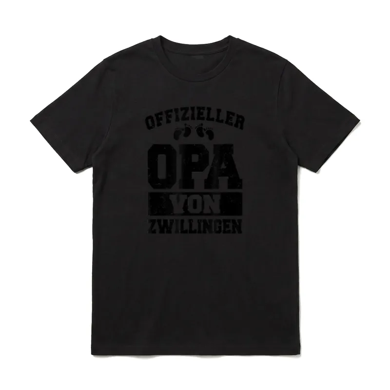 Opa Großvater von Zwillingen Geburt T-Shirt – Klassisches T-Shirt in Schwarz