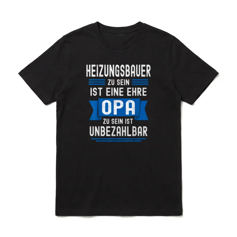 Heizungsbauer Lustig Spruch Opa T-Shirt – Klassisches T-Shirt in Schwarz