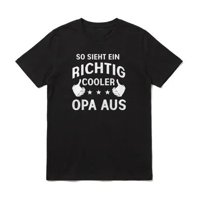 Opa mit Spruch Ruhestand T-Shirt – Klassisches T-Shirt in Schwarz