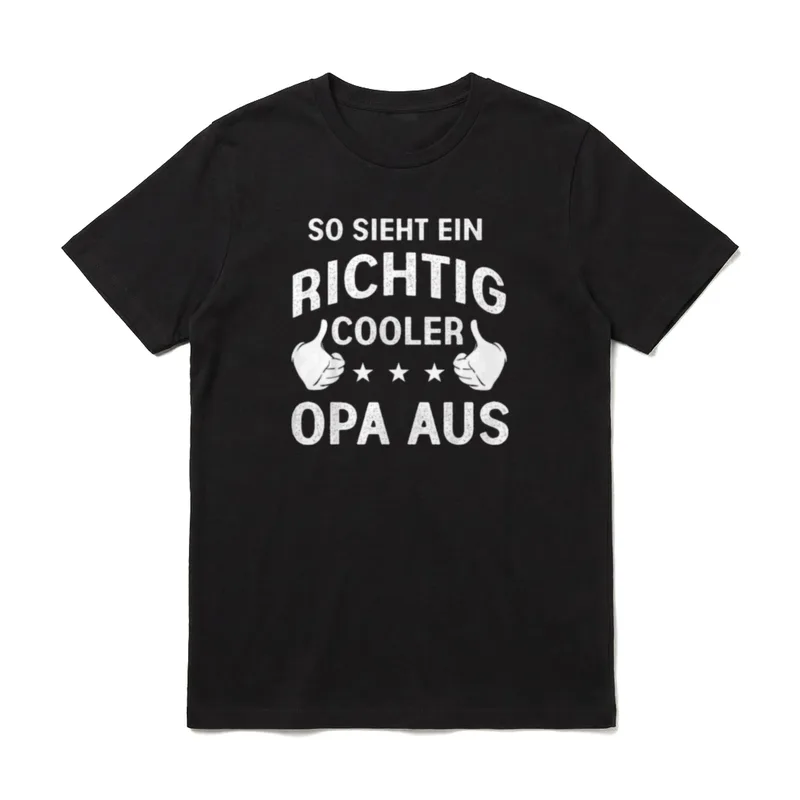 Opa mit Spruch Ruhestand T-Shirt – Klassisches T-Shirt in Schwarz