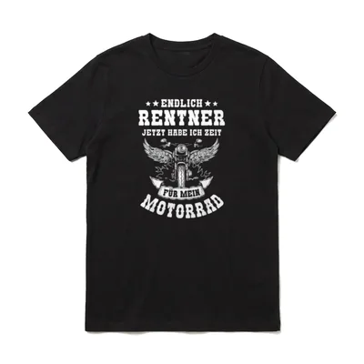 T-Shirt Motorrad Motiv – Klassisches T-Shirt in Schwarz