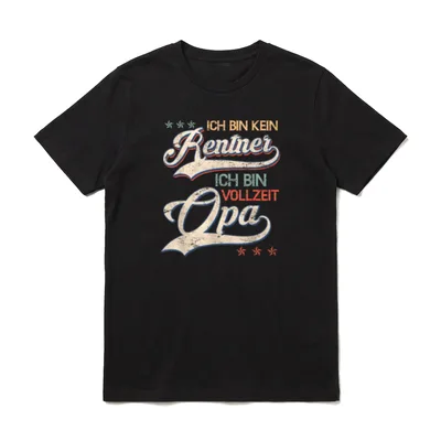 Vollzeit Opa Rentner Rente T-Shirt – Klassisches T-Shirt in Schwarz