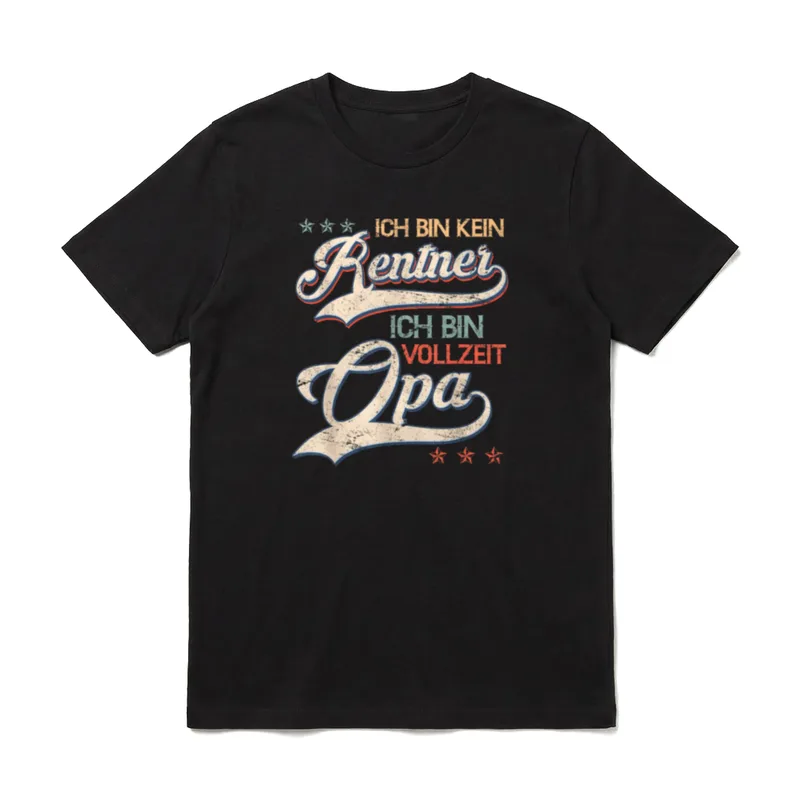 Vollzeit Opa Rentner Rente T-Shirt – Klassisches T-Shirt in Schwarz