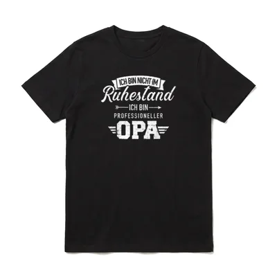 Rente Ruhestand Vollzeit Opa T-Shirt – Klassisches T-Shirt in Schwarz
