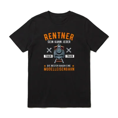 Senioren Eisenbahn Hobby Basteln T-Shirt – Klassisches T-Shirt in Schwarz