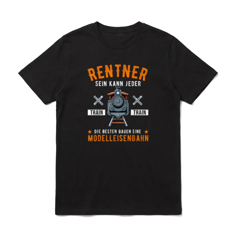 Senioren Eisenbahn Hobby Basteln T-Shirt – Klassisches T-Shirt in Schwarz