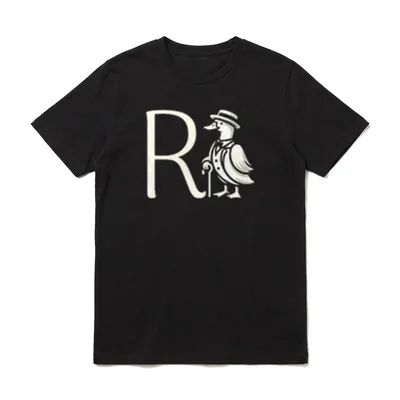 Rente R Ente Lustig T-Shirt – Klassisches T-Shirt in Schwarz
