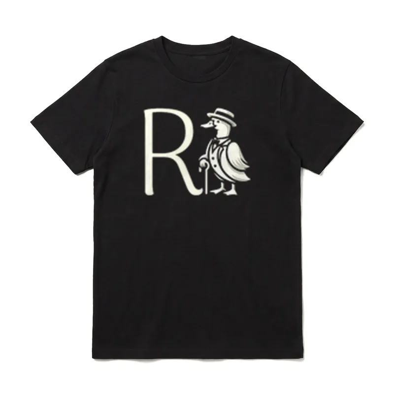 Rente R Ente Lustig T-Shirt – Klassisches T-Shirt in Schwarz