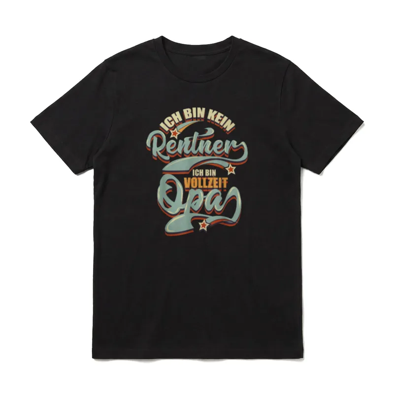 Kein Rentner Vollzeit Opa T-Shirt – Klassisches T-Shirt in Schwarz
