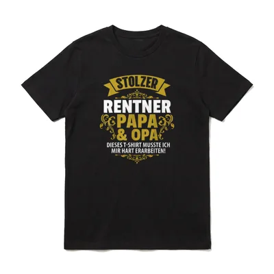 Stolzer Rentner Papa Opa T-Shirt – Klassisches T-Shirt in Schwarz